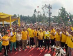 Cek Endra, Ivan Wirata Hingga Andi Fitra Hadiri Jalan Sehat Partai Golkar Bikin Sungai Gelam Menguning
