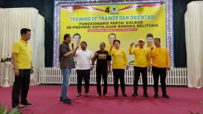 Tuntas Gelar TOT, Bambang Patijaya Lepas Caleg Partai Golkar Se-Pulau Bangka
