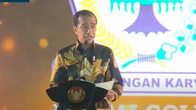 Presiden Jokowi Puji Partai Golkar Berhasil Lakukan Kaderisasi dan Regenerasi