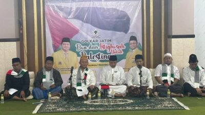 Sarmuji Pimpin Doa Bersama Partai Golkar Jatim Ketuk Pintu Langit Agar Palestina Merdeka