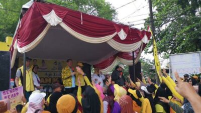 Antusiasme Emak-emak di Pangkalpinang Ikuti Senam Sehat Bersama Partai Golkar