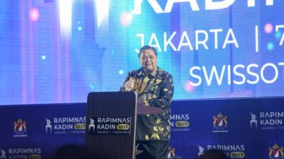 Rapimnas Kadin, Airlangga Hartarto Minta Sektor Industri Ikut Kurangi Kemiskinan