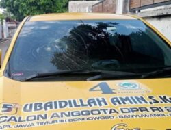 Mobil Timses Caleg Partai Golkar DPR RI Dapil Jatim III Harun Al Rasyid Dirusak OTK