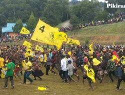 Ribuan Warga Lani Jaya Tumpah Ruah Hadiri Kampanye Akbar Partai Golkar Papua Pegunungan