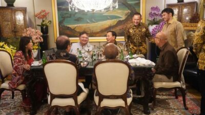 Open House Idul Fitri, Presiden Terpilih Prabowo Habiskan 2 Jam di Rumah Ketua Umum DPP Partai Golkar Airlangga Hartarto