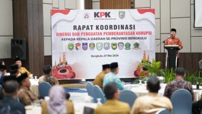 Gubernur Bengkulu, Rohidin Mersyah: Upaya Pemberantasan Korupsi Perlu Aksi Nyata Dari Semua Elemen