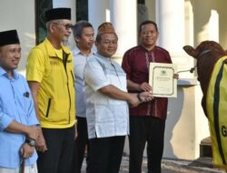 Sarmuji Sumbang Hewan Kurban Untuk PWNU dan Muhammadiyah Jatim Masing-Masing 2 Ekor Sapi