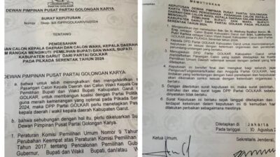 Abdusy Syakur dan Luthfianisa Putri Resmi Diusung Partai Golkar di Pilkada Kabupaten Garut