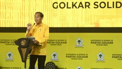 Presiden Jokowi Apresiasi Kinerja Airlangga Hartarto di Pemerintahan dan di Partai Golkar