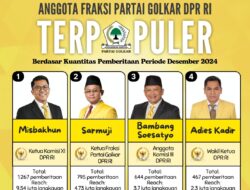 Inilah 4 Anggota Fraksi Partai Golkar DPR RI Terpopuler Berdasar Kuantitas Pemberitaan Periode Desember 2024