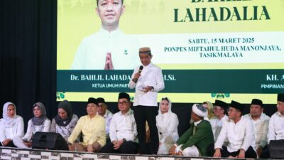 Safari Ramadhan di Tasikmalaya, Bahlil Lahadalia Janji Bangun Satu Gedung Asrama Ponpes Miftahul Huda Manonjaya