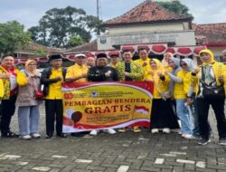 HUT Ke-80 RI, Partai Golkar Sukabumi Bagikan 80 Ribu Bendera Merah Putih