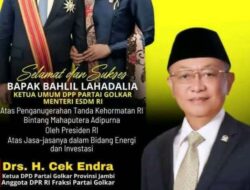 Cek Endra: Tanda Jasa Untuk Bahlil Jadi Kebanggaan Bagi Seluruh Kader Partai Golkar