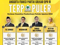 4 Anggota Fraksi Partai Golkar DPR RI Terpopuler Berdasar Kuantitas Pemberitaan Periode Agustus 2025