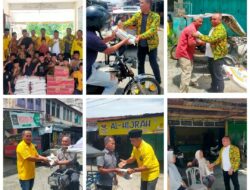 Musa Rajekshah dan Andi Suhaimi Salurkan Bantuan Sembako di Labuhanbatu