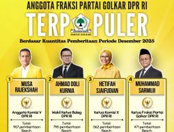 Anggota Fraksi Partai Golkar DPR RI Terpopuler Berdasar Kuantitas Pemberitaan Periode Desember 2025