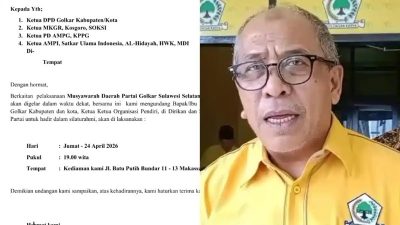 Panggung Musda Partai Golkar Sulsel Memanas, Ilham Arief Sirajuddin Siap Tantang Dominasi Munafri Arifuddin