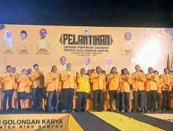 Markus Mansnembra Resmi Pimpin DPD II Partai Golkar Biak, Mathius Fakhiri Tekankan Loyalitas dan Disiplin