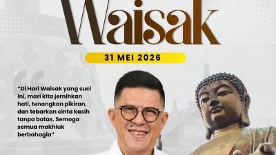 Sambut Waisak 2570 BE, Soedeson Tandra Ajak Bangsa Perkuat Toleransi dan Kedamaian
