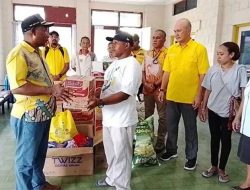Partai Golkar Biak Numfor Salurkan Bantuan untuk Korban Ledakan Bom Peninggalan Perang Dunia II