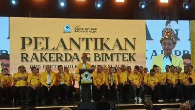 Lantik Pengurus Partai Golkar Aceh, Bahlil Lahadalia Targetkan Perolehan Kursi Legislatif Meningkat
