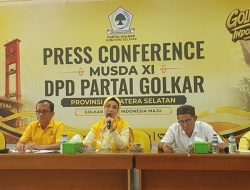 Musda XI Partai Golkar Sumsel Digelar 1-2 Agustus, Siap Tentukan Nahkoda Baru