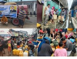Sorong Dilanda Kekeringan, Robert J. Kardinal Bergerak Salurkan 45 Ribu Liter Air Bersih