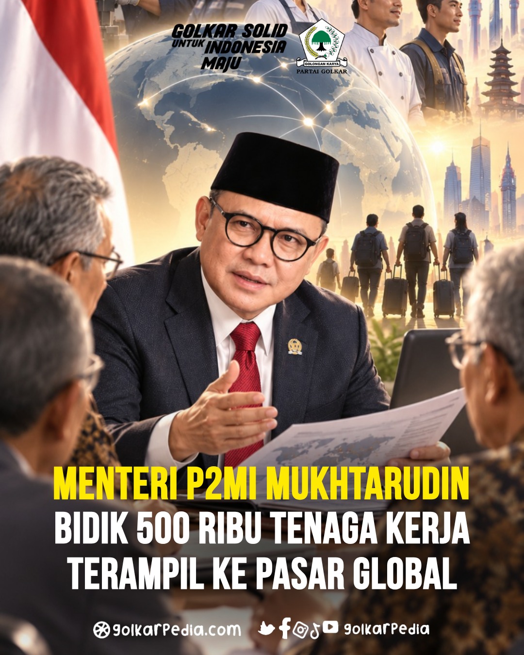 Menteri P2MI Mukhtarudin Buka Jalan Baru Pekerja Migran, Bidik Pasar Kerja Medium hingga High-Skilled